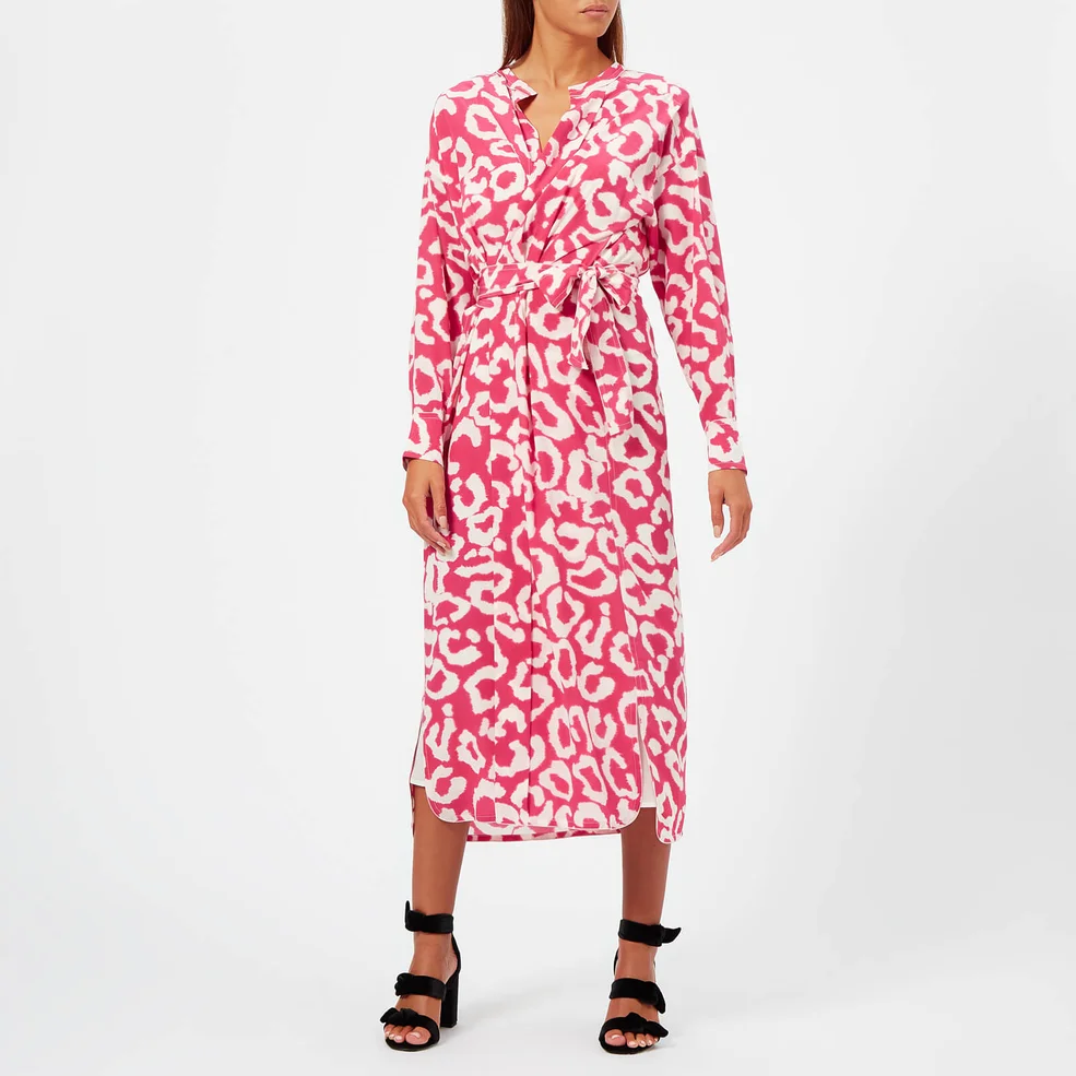 Marant Etoile Women's Calypso Printed Silk Dress - Pink Drop Image 1