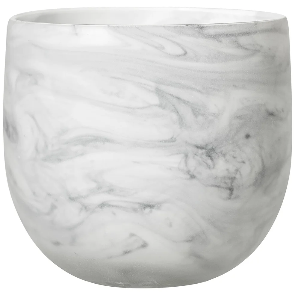 Bloomingville Glass Flowerpot - White Image 1