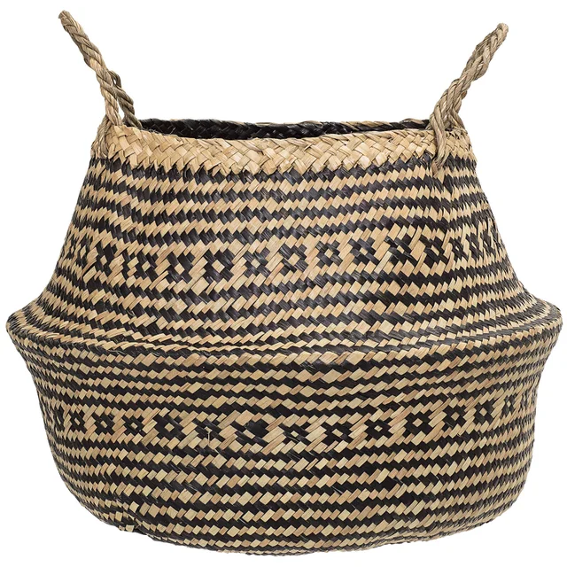Bloomingville Seagrass Basket - Nature & Black