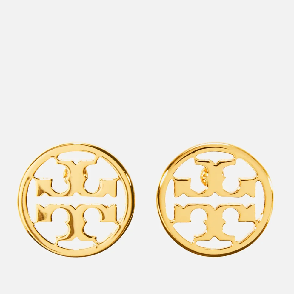 Tory Burch Women's Logo Circle-Stud Earrings - Tory Gold Image 1