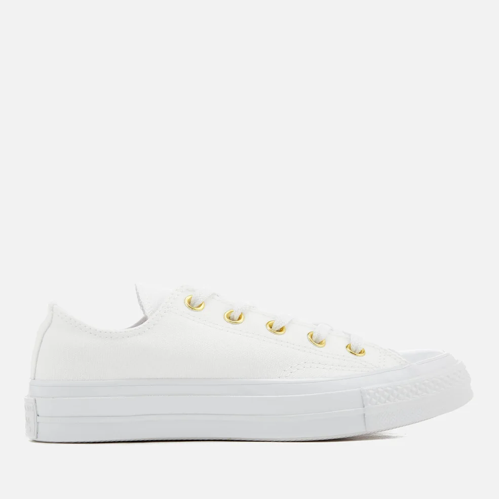 Converse Women's Chuck Taylor All Star '70 Ox Trainers - White/White/Cherry Blossom Image 1