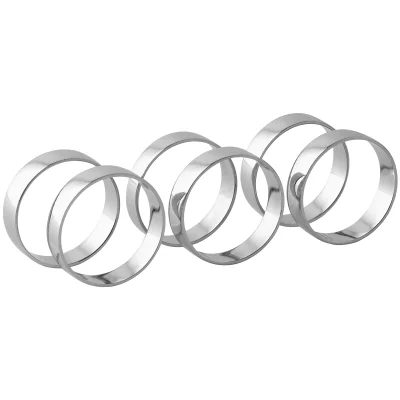 Broste Copenhagen Napkin Ring - Nickel (Set of 4)