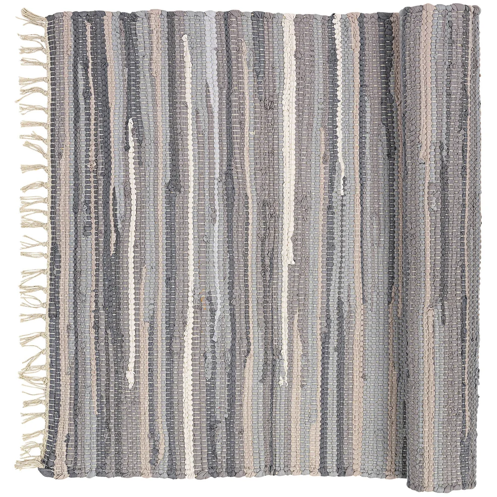 Broste Copenhagen Chindi Cotton Rug - Drizzle Melange - 60cm x 90cm Image 1