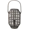 Broste Copenhagen Bamboo Lantern - Dark Grey - Image 1