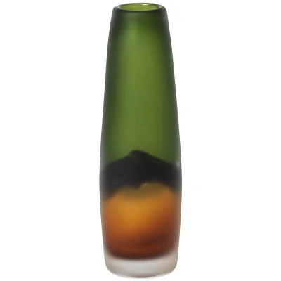Broste Copenhagen Vitas Mouthblown Glass Vase - Caramel Green