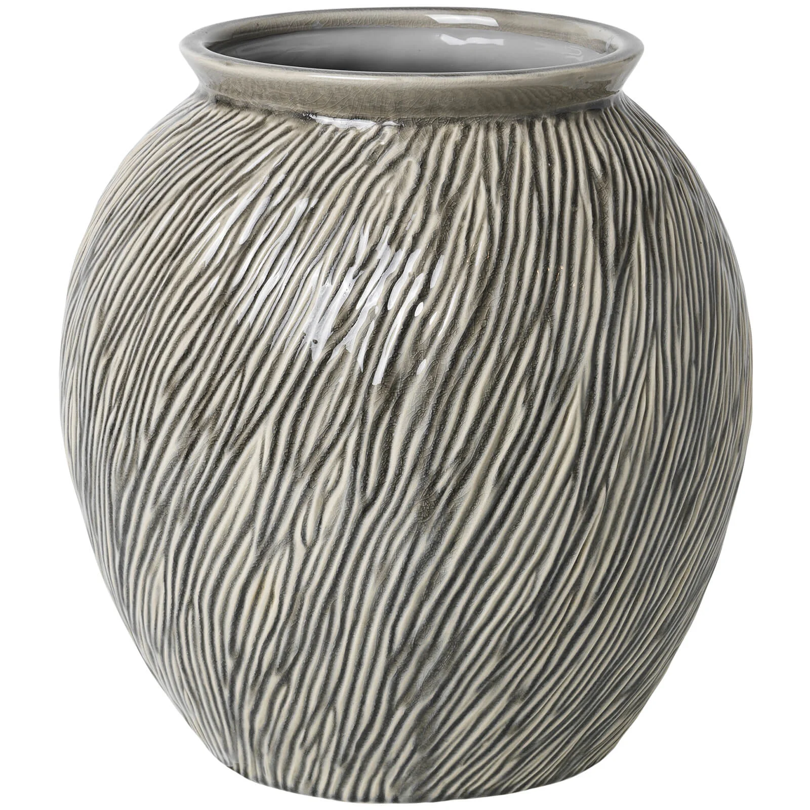 Broste Copenhagen Sandy Ceramic Vase - Smoked Pearl Image 1
