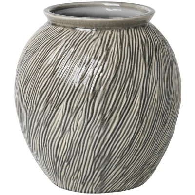 Broste Copenhagen Sandy Ceramic Vase - Smoked Pearl