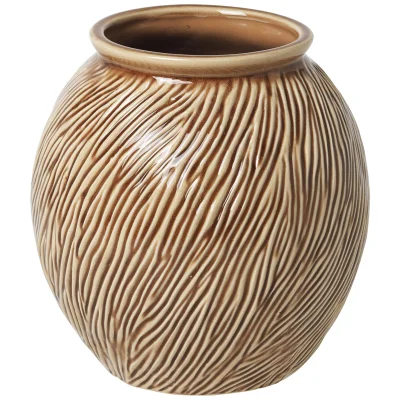 Broste Copenhagen Sandy Ceramic Vase - Indian Tan