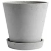 HAY Flowerpot with Saucer - Extra Large - Grey - Image 1