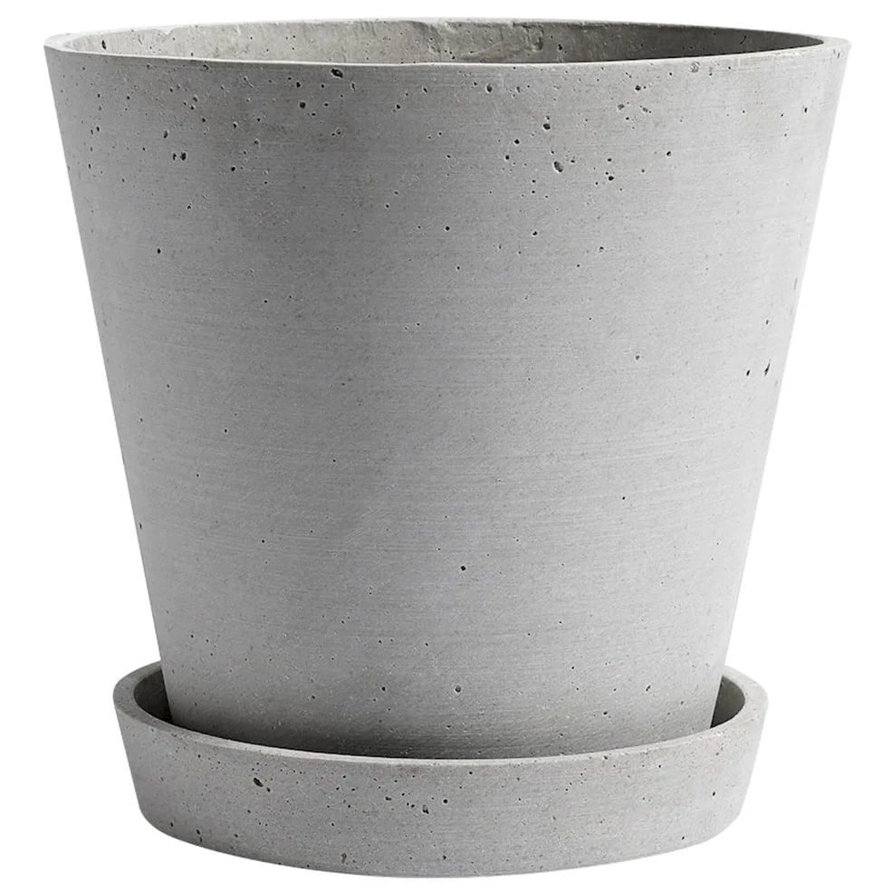 HAY Flowerpot with Saucer - Extra Large - Grey Image 1