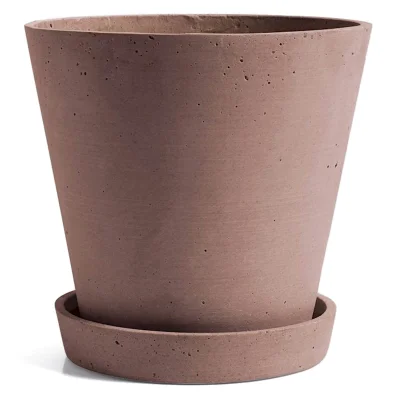 HAY Flowerpot with Saucer - Extra Large - Terracotta