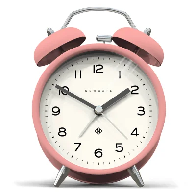 Newgate Charlie Bell Echo Silent Alarm Clock - Pink