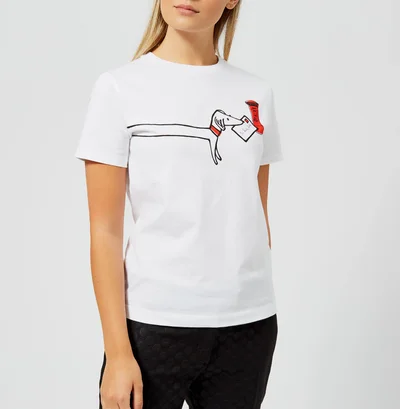 PS Paul Smith Women's Dog Post Box T-Shirt - White