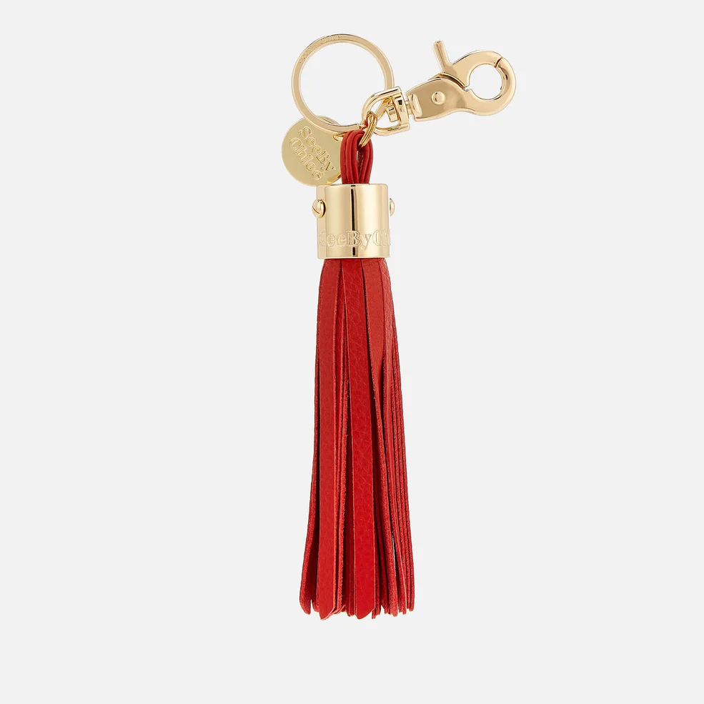 See By Chloé Women's Tassel Keyring - Red Sand Image 1