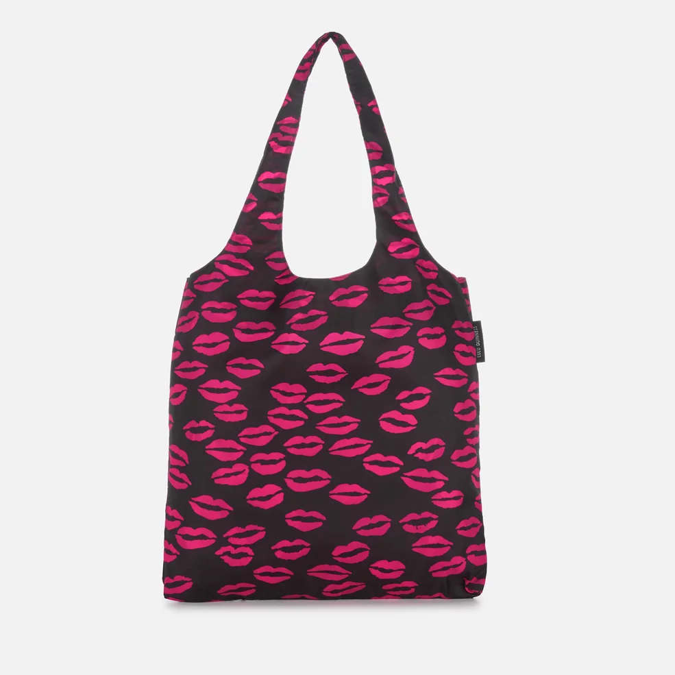 Lulu Guinness Women's Silicone Lip Foldaway Shopper Bag - Hot Pink Image 1