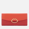 Lulu Guinness Women's Half Covered Lip Trisha Wallet - Orange/Red - Image 1