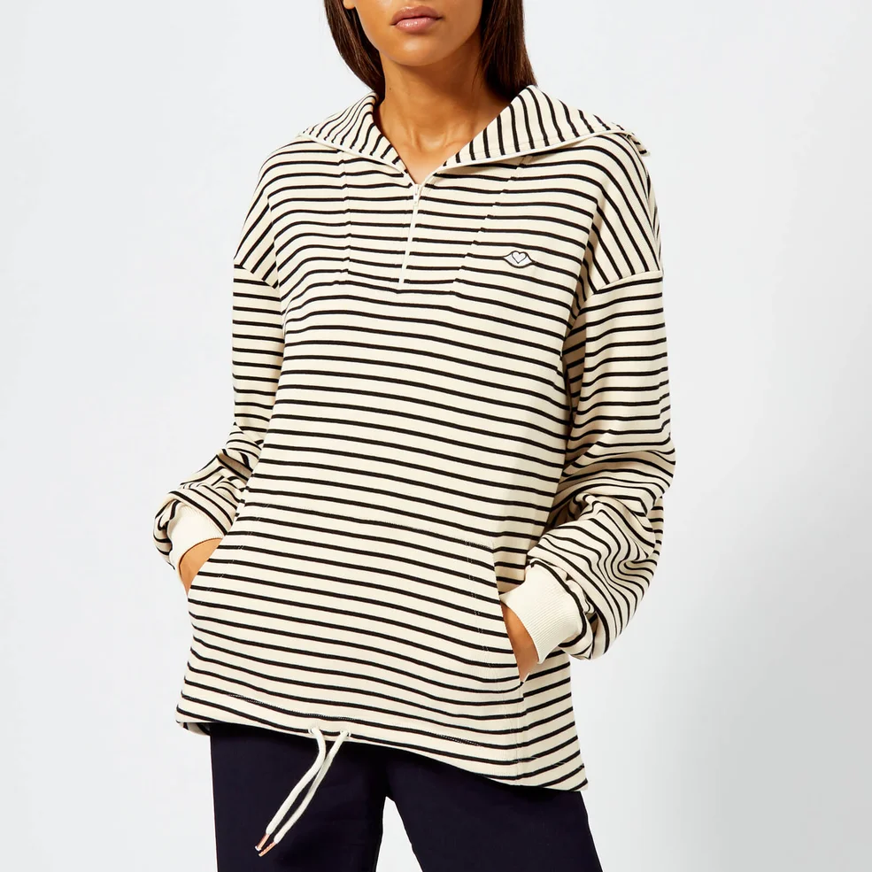 See By Chloé Women's Striped Sweatshirt - White - Black 1 Image 1