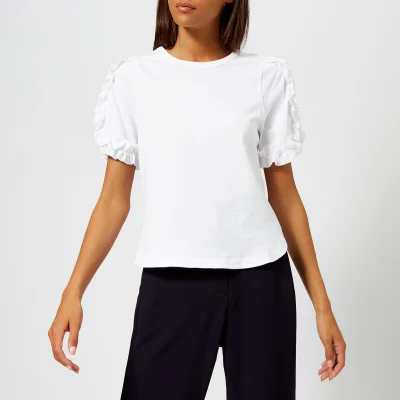See By Chloé Women's Short Sleeve Top - White Powder