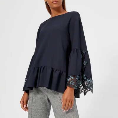 See By Chloé Women's Lace Blouse - Dark Sapphire