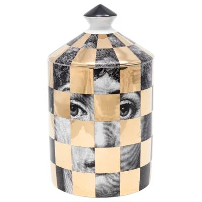 Fornasetti Scacco Gold Scented Candle 300g