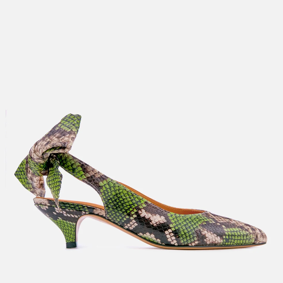Ganni Women's Sabine Court Shoes - Classic Green Image 1