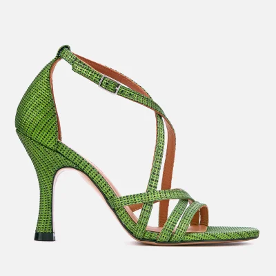 Ganni Women's Wilma Heeled Sandals - Classic Green