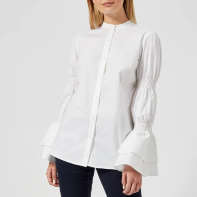 MICHAEL MICHAEL KORS Women's Smock Sleeve Shirt - White