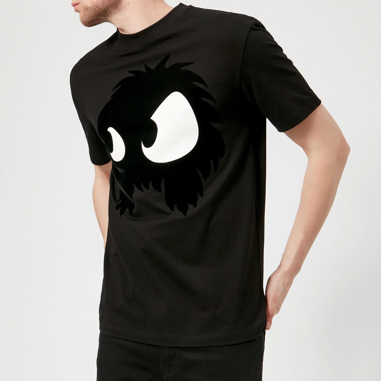 McQ Alexander McQueen Men's Dropped Shoulder Chester Monster T-Shirt - Darkest Black Image 1