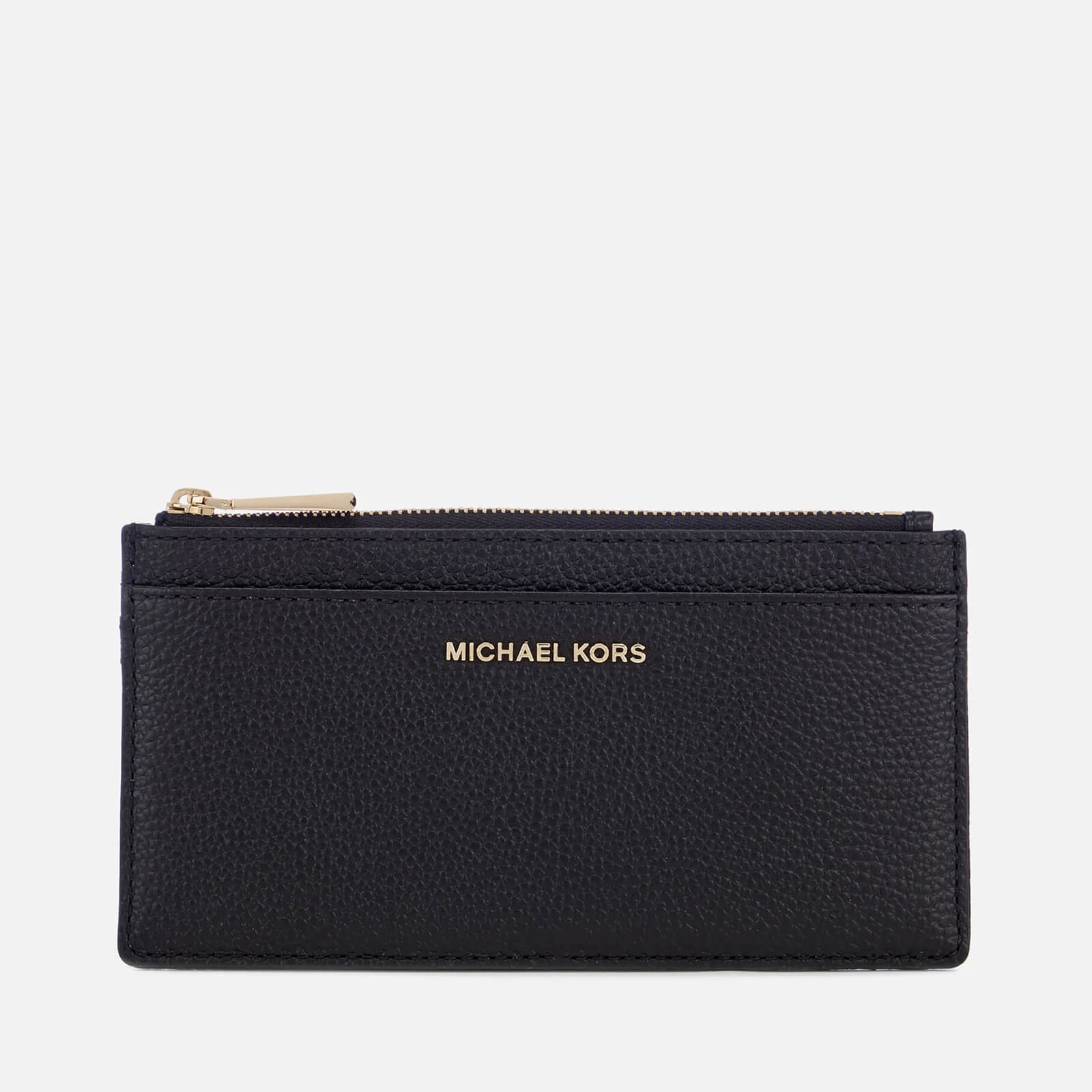 MICHAEL MICHAEL KORS Women's Mercer Pebble Large Slim Card Case - Black Image 1