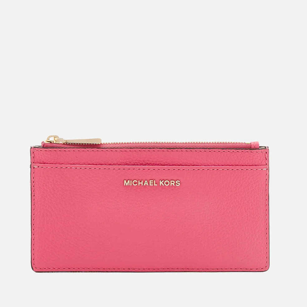 MICHAEL MICHAEL KORS Women's Mercer Pebble Large Slim Card Case - Rose Pink Image 1
