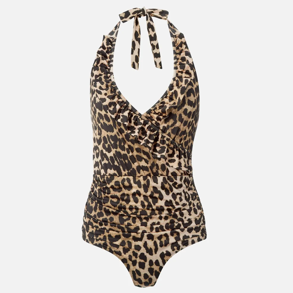 Ganni Women's Avalon Swimsuit - Leopard Image 1