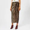 Ganni Women's Calla Silk Skirt - Leopard - Image 1