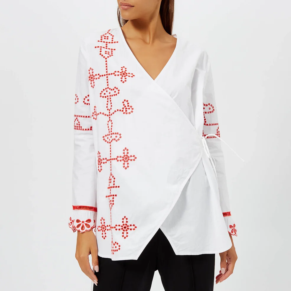 Ganni Women's Peony Shirt - Bright White Image 1