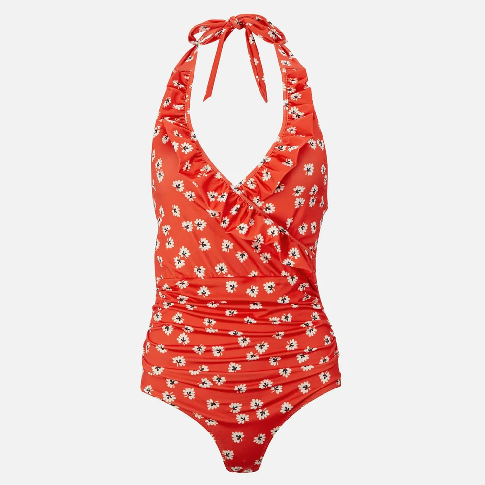 Ganni Women's Columbine Swimsuit - Big Apple Red Image 1
