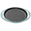 Le Creuset Signature Cast Iron Round Skinny Grill - 25cm - Teal - Image 1