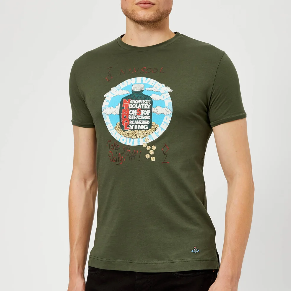 Vivienne Westwood Men's Organic Jersey Printed Peru T-Shirt - Green Image 1