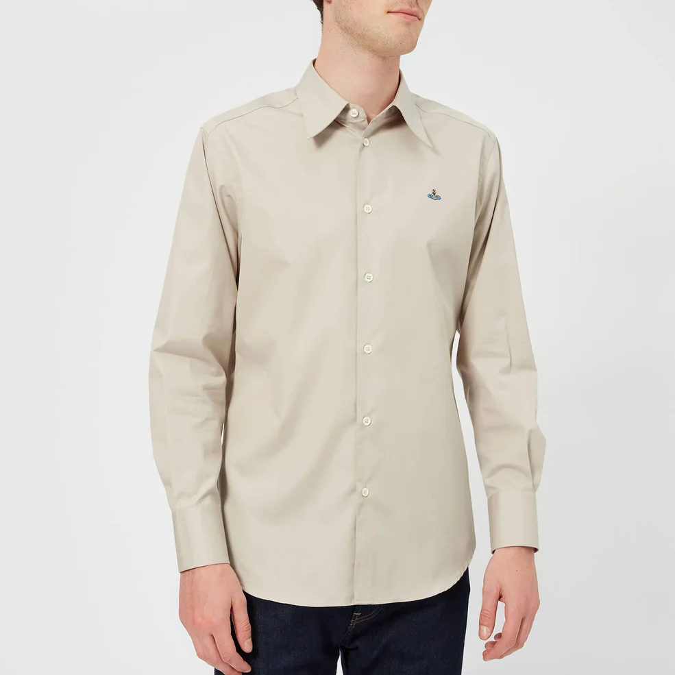 Vivienne Westwood Men's Classic Poplin Shirt - Beige Image 1