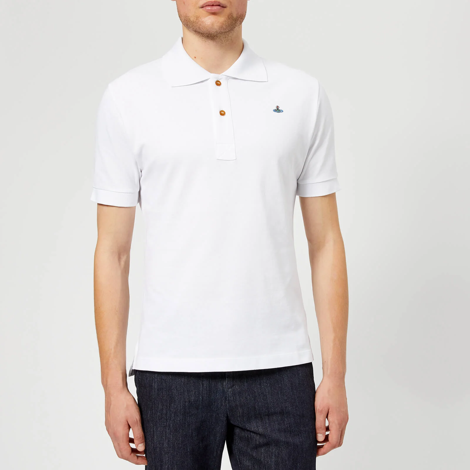 Vivienne Westwood Men's Pique Polo Shirt - White Image 1