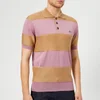 Vivienne Westwood Men's Gourmier Stripes Knitted Polo Shirt - Beige/Pink Stripes - Image 1