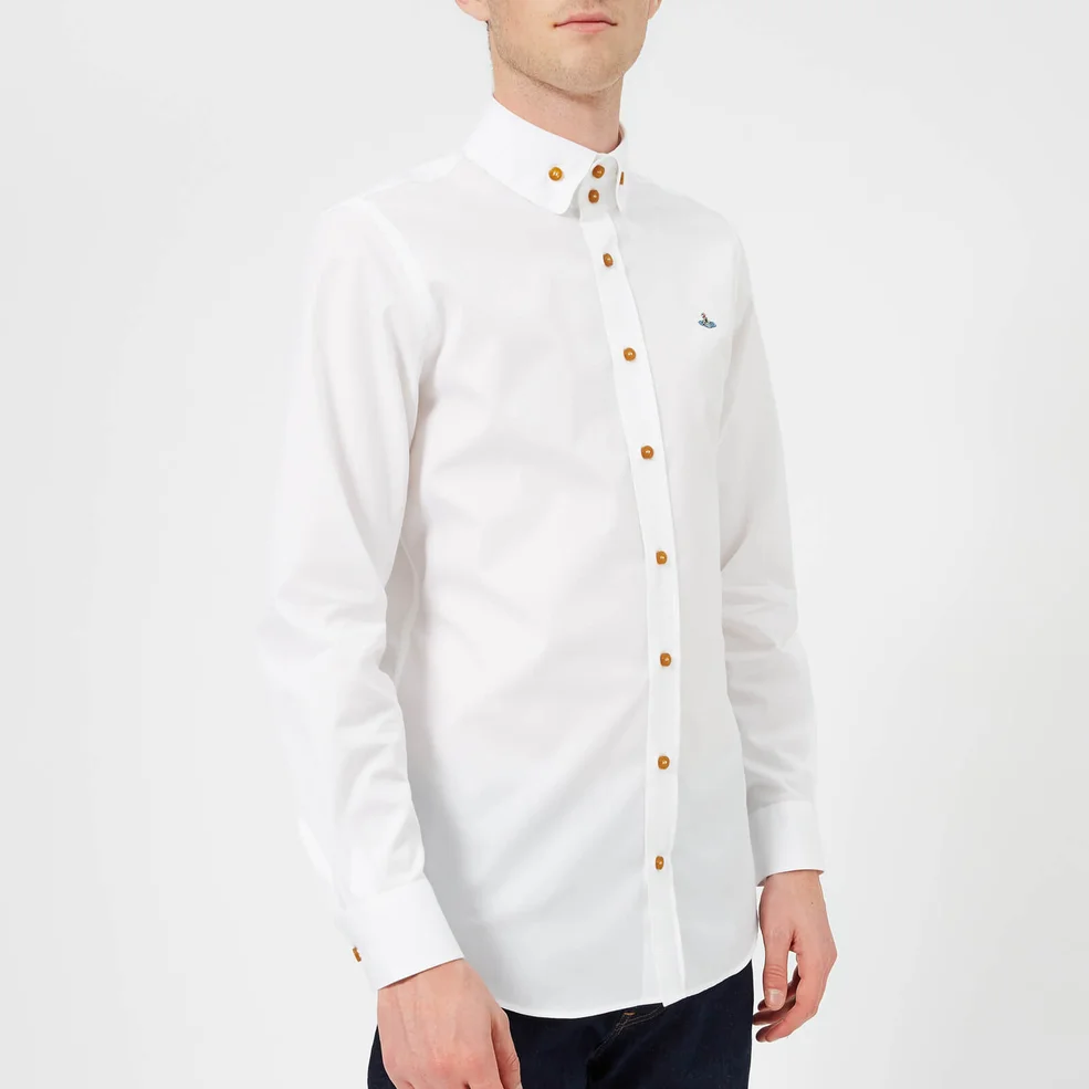 Vivienne Westwood Men's 2 Button Poplin Krall Shirt - White Image 1