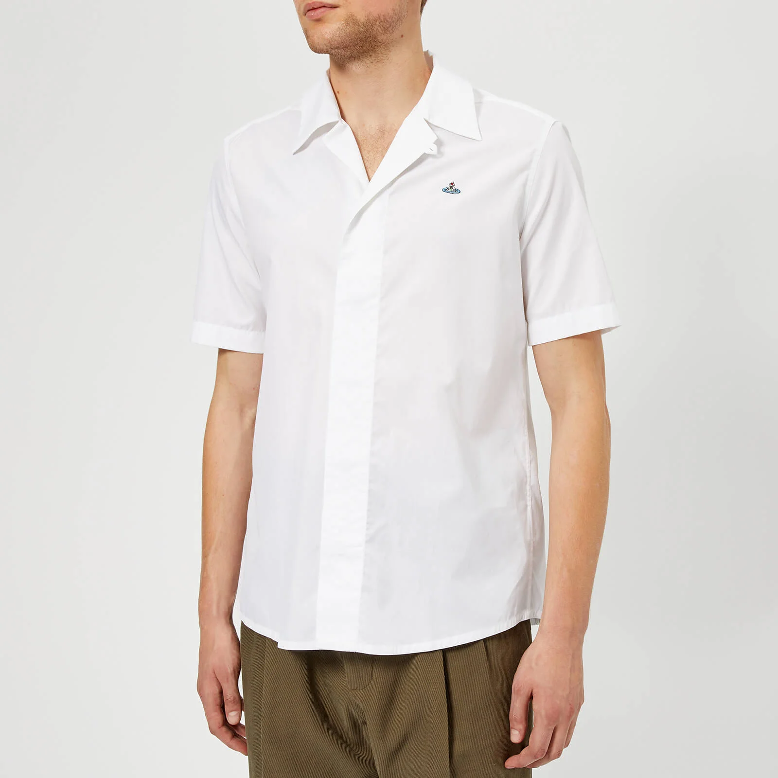 Vivienne Westwood Men's Firm Poplin Midnight Short Sleeve Shirt - White Image 1