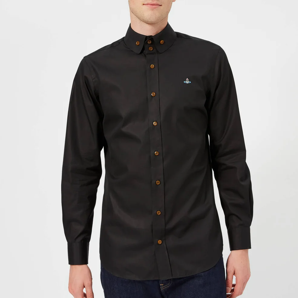 Vivienne Westwood Men's 2 Button Poplin Krall Shirt - Black Image 1
