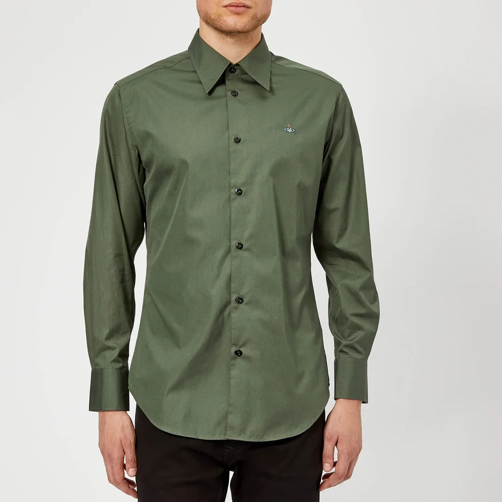 Vivienne Westwood Men's Classic Poplin Shirt - Green Image 1