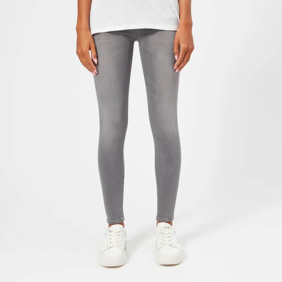 7 For All Mankind Women's The Skinny Crop Jeans - Grey Image 1