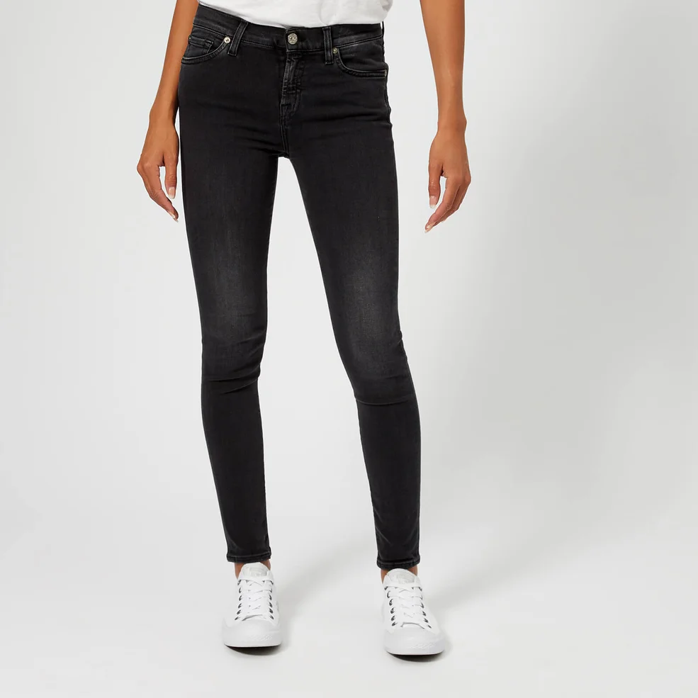 7 For All Mankind Women's Skinny Slim Illusion Jeans - Rebel Image 1