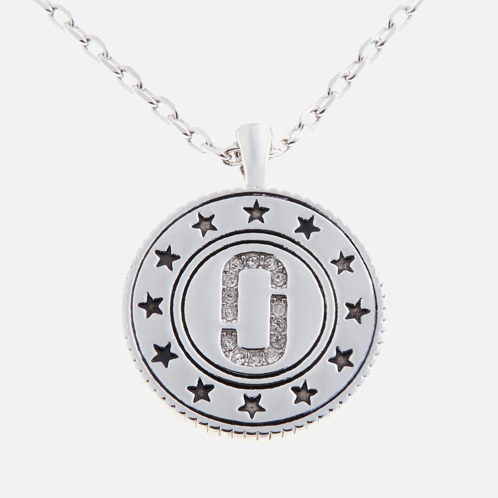 Marc Jacobs Women's Medallion Double Sided Pendant - Silver Image 1