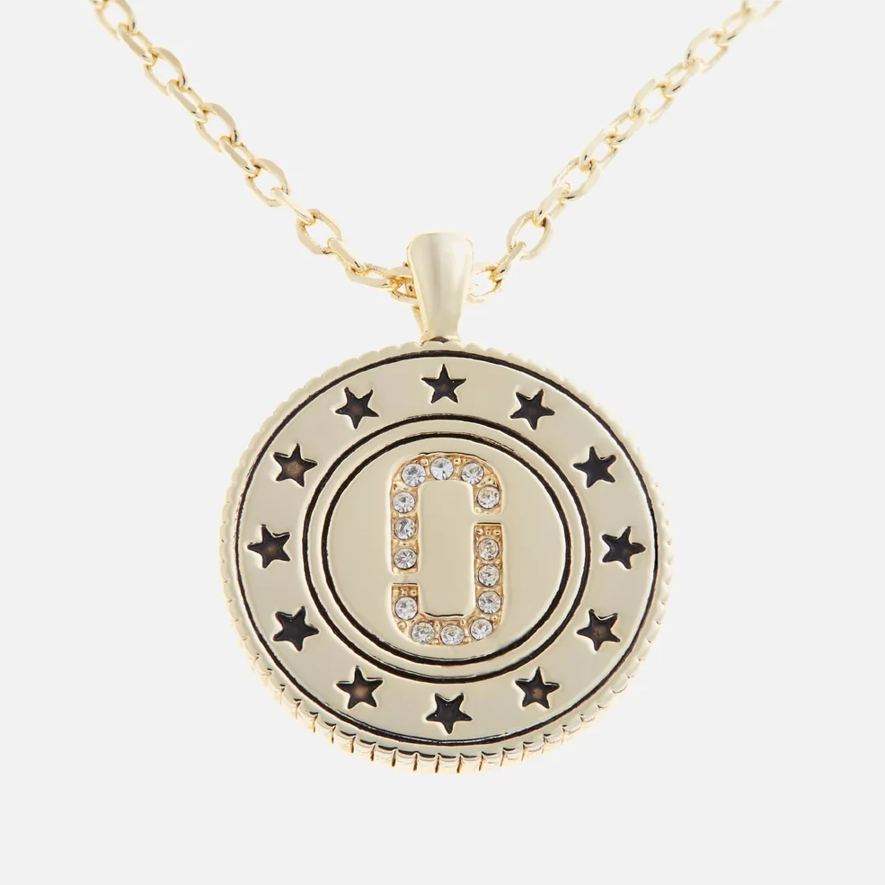 Marc Jacobs Women's Medallion Double Sided Pendant - Gold Image 1