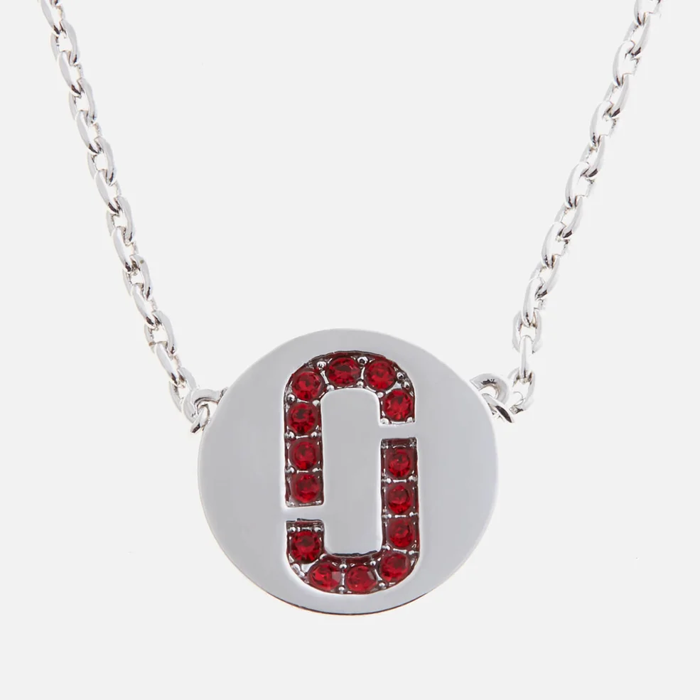 Marc Jacobs Women's Double J Pave Pendant - Red/Silver Image 1