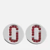 Marc Jacobs Women's Double J Pave Studs - Red/Silver - Image 1