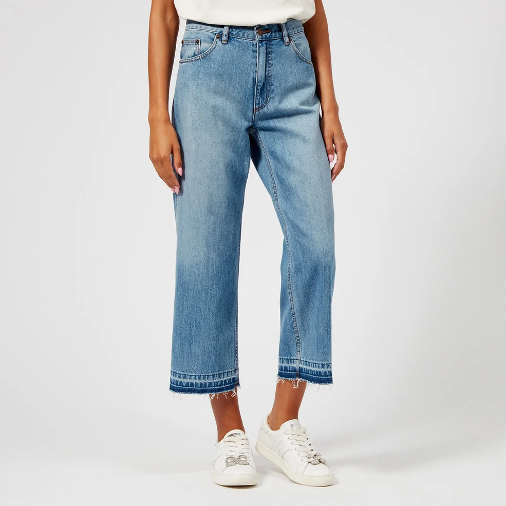 Marc Jacobs Women's Cropped Vintage Denim Jeans - Indigo Image 1